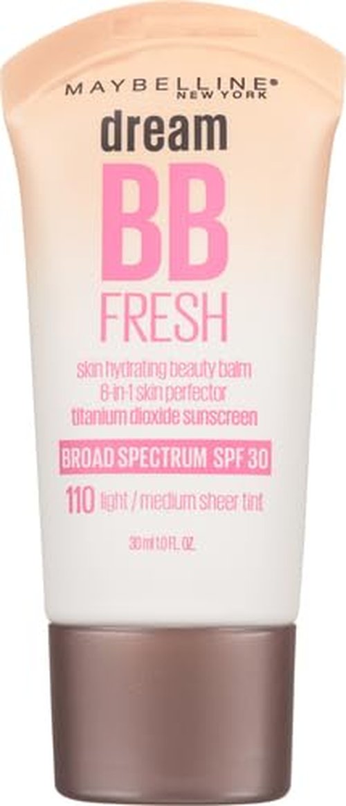 Maybelline Dream Fresh BB Cream - 8-in-1 Hydrating Beauty Balm with SPF 30 | Light/Medium, 1 Fl Oz