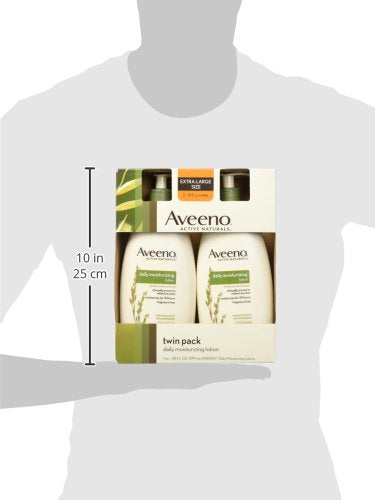 Aveeno Daily Moisturizing Body Lotion, Body Lotion for Dry Skin with Prebiotic Oat, Paraben Free, Fragrance Free, Non-Greasy, Non-Comedogenic Moisturizer, 18 FL OZ
