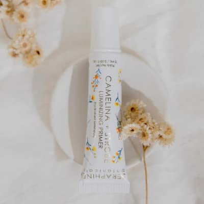 Seraphine Botanicals Camelina + Strobe Luminizing Primer - Glow-Enhancing Formula, 15 ml/0.50 oz