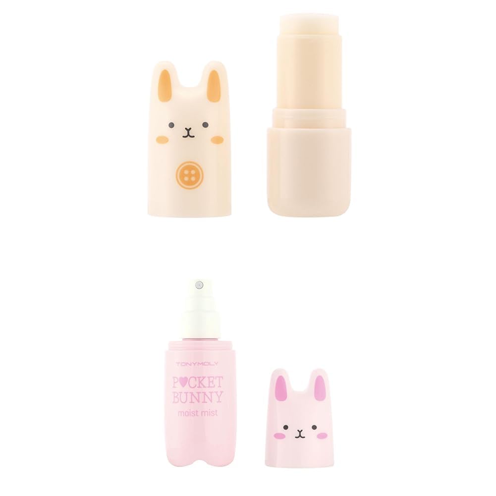 TONYMOLY Pocket Bunny Bar Perfume Stick & Facial Mist Bundle - Hydrating Fragrance Set for Women