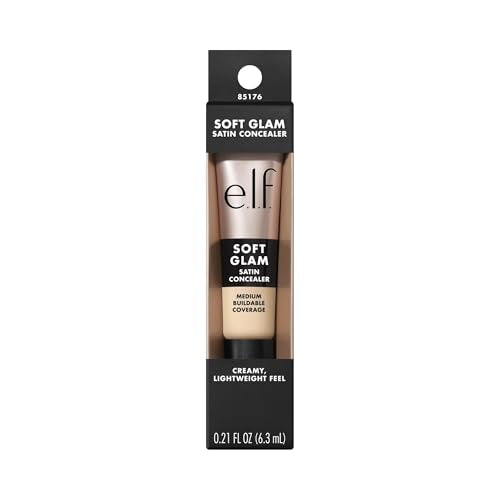 e.l.f. Soft Glam Satin Concealer, Medium Coverage For Blemishes & Under-Eye, Crease-Resistant, Long Lasting, Vegan & Cruelty-Free, 11 Fair Neutral