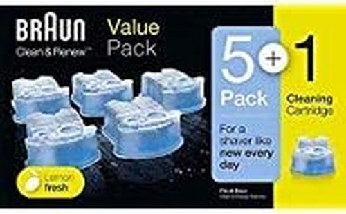Braun Syncro Shaver Refills - Clean & Renew 6-Pack for Optimal Shaving Performance