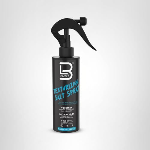 Level 3 Sea Salt Texturizing Spray - Creates Beachy Waves and Texture - Casual Hair Finish (3.38 Fl Oz)