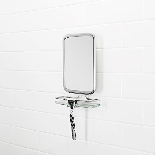 OXO Good Grips Fogless Shower Mirror, Chrome, 6.8" Length x 2.5" Width x 10" Height