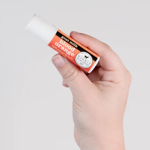 Dionis Goat Milk Skincare Blood Orange Scented Lip Balm and Hand Cream Set (.28oz and 1 oz) - Made in the USA - Cruelty-free and Paraben-free