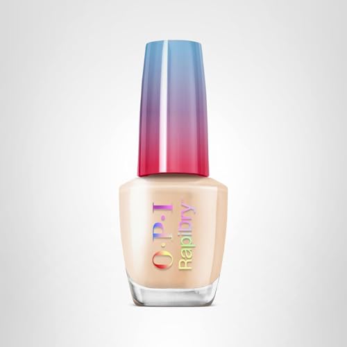 OPI RapiDry Can’t Hardly Wait | Opaque Soft Tan Crème Quick Dry Nail Polish | Vegan, Smudge Proof, Fast Drying