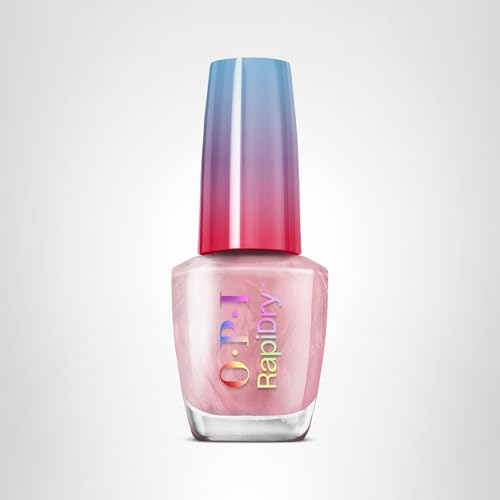 OPI RapiDry Flash n' Flirty | Opaque Soft Pink Pearl Quick Dry Nail Polish | Vegan, Smudge Proof, Fast Drying