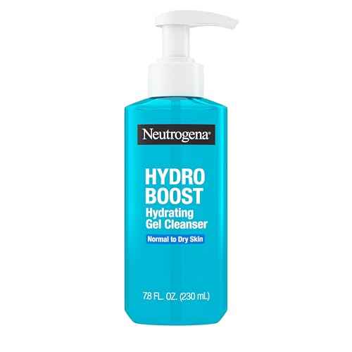 Neutrogena Hydro Boost Hydrating Face Wash & Makeup Remover, Gentle Facial Cleanser Gel with Hyaluronic Acid, Locks Moisture for Soft Supple Skin, Hypoallergenic, Oil-Free, Soap-Free, 7.8 fl oz