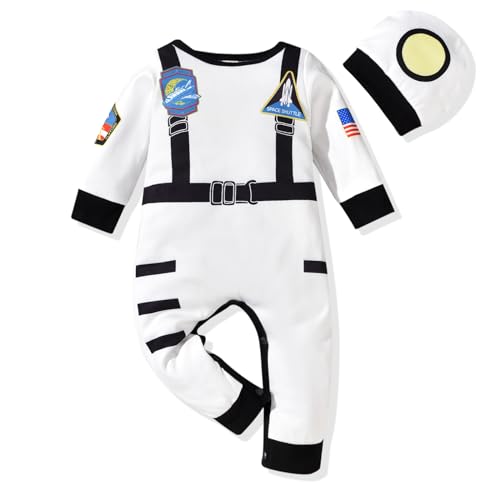 3-6 Months Infant Baby Boys Halloween Outfit Skull Clothes Stripe Long Sleeve Bodysuit with Hat