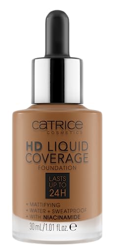 Catrice | HD Liquid Coverage Foundation | High & Natural Coverage | Vegan & Cruelty Free (090 | Espresso Beige)