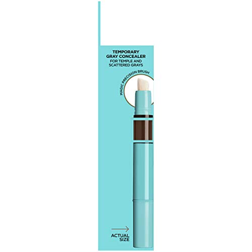 L'Oreal Paris Magic Root Precision Temporary Gray Hair Color Concealer Brush, 5 Medium Brown, 0.05 fl; oz.