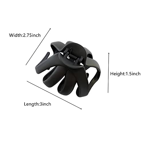 MirthCity Octopus Hair Clips for Women, 5Pcs Black Claw Clips for Thick Hair, Strong Grip Non-Slip Spider Hair Clips, Hair Styling Accessories for Women, Ideal for Various Occasions