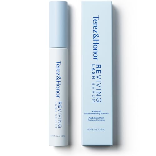 Terez & Honor REviving Lash Serum - Korean Vegan PDRN Lash Growth Serum for Longer, Fuller, Healthier Lashes - Peptide & Biotin Lash Conditioner for Root Strengthening - Clean, Gentle, Made in Korea