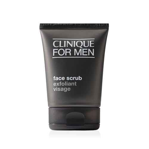 Clinique For Men Exfoliating + Cleansing Face Scrub With Salicylic Acid With Silica | Gentle For Daily Use | Preps For Shaving | For All Skin Types, 3.4 Fl Oz