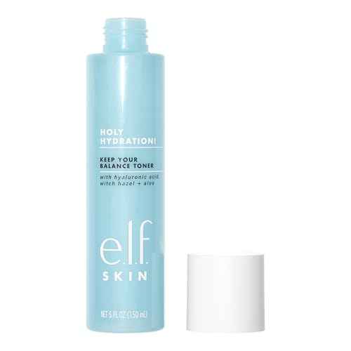 e.l.f. Keep Your Balance Toner, Gentle, Refreshing, Anti-Inflammatory, Removes Makeup & Impurities, Hydrates, Cleanses, Soothes, Infused with Hyaluronic Acid, Witch Hazel and Aloe, 5.072 Fl Oz