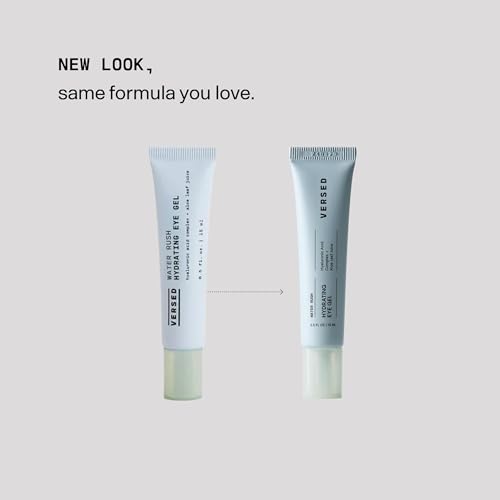 Versed Water Rush Hydrating Eye Gel - Under Eye Cream for Puffiness and Bags Under Eyes - Hyaluronic Acid Under Eye Brightener - Clinically Tested Gel-Cream Formula