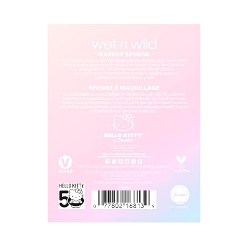 wet n wild Hello Kitty Makeup Sponge - 3D Design, Easy To Use Seamless Streak-Free Application, Cruelty-Free & Vegan