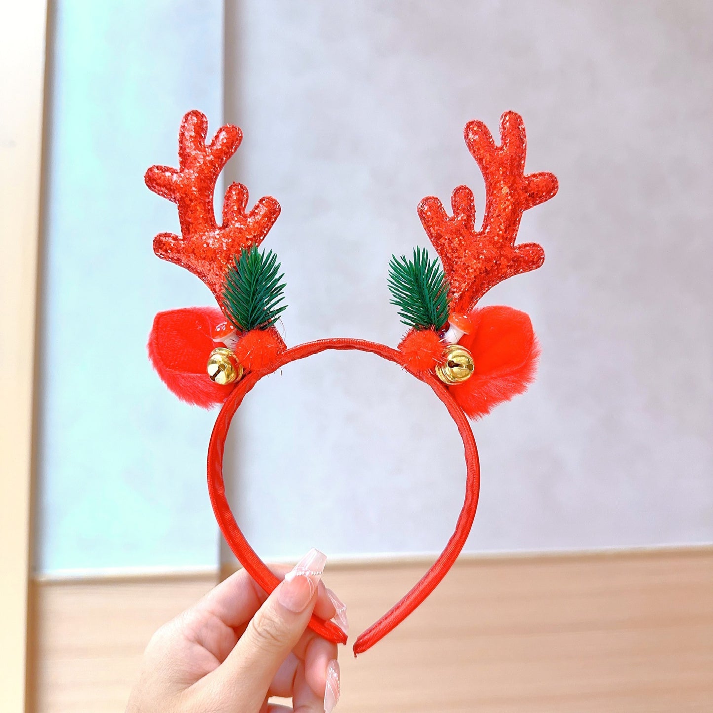 Christmas antler hairpin