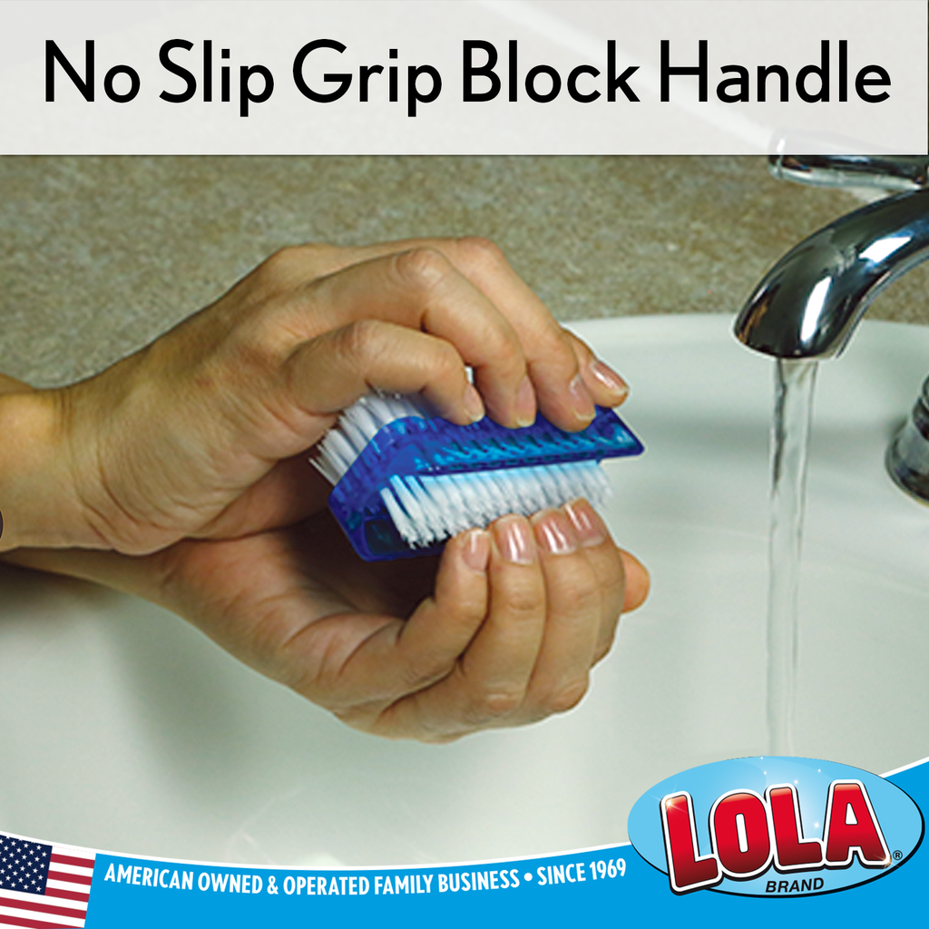 Heavy Duty Hand & Nail Brush Set - Double-Sided Wooden Handle for Cleaning and Nail Care