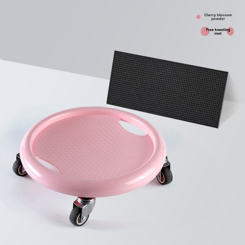 Silent 4-Wheel Abdominal Training Disc - Stable Core & Waist Workout Plate