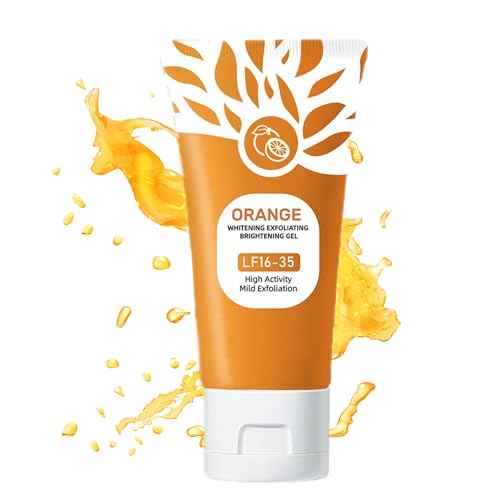 Orange Enzymes Exfoliating Gel for Face & Body,Mild Exfoliating Orange Gel Scrub with Deep Cleansing,Blackhead Removal,Moisturizing Facial Exfoliator for All Skin Types (1pc, 1.7oz)