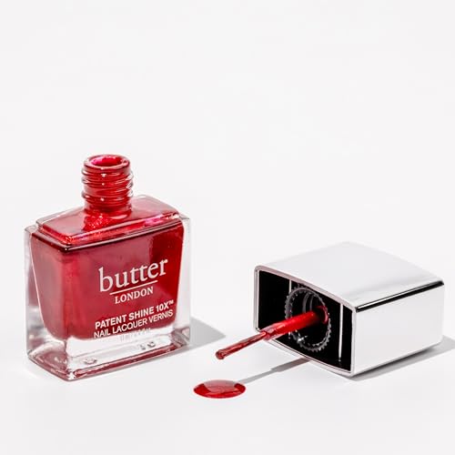 butter LONDON Patent Shine 10X Nail Lacquer, Helps Protect & Strengthen Nails, Gel-Like Finish & Chip-Resistant, 10-Free Formula, Vegan, Cruelty & Paraben Free, Knees Up