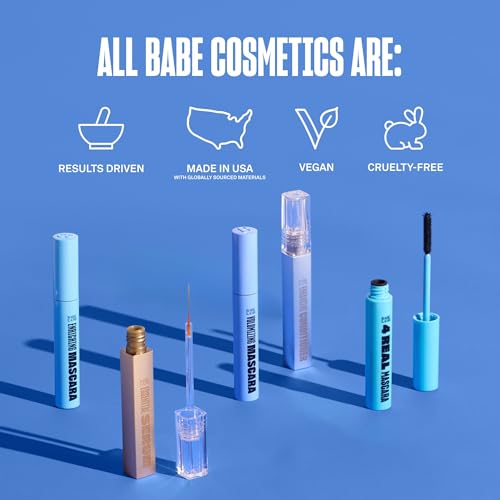 Babe Original Babe Lash Mascara - Smudge Proof, Long Lasting & No Clump Formula, Buildable Volume, Water Resistant, Dramatic Black (Volumizing Mascara)