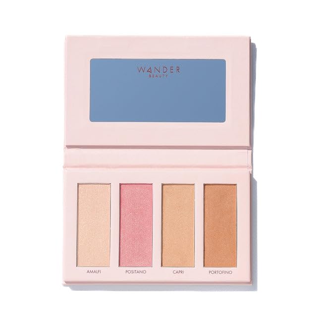 Wander Beauty Riviera Blush & Bronzer Palette - 4 Versatile Shades for Radiant Skin