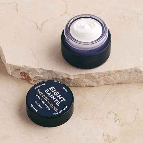 Eight Saints Retinol Eye Cream, Natural & Organic, For Smoothing Fine Lines and Wrinkles and Improve Skin Tone, 0.5 Ounces