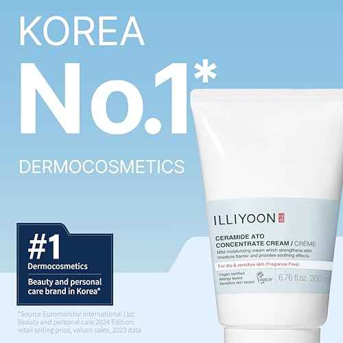 Illiyoon Ceramide Ato Concentrate Cream | Moisturizer for Dry & Sensitive Skin, 100hr Lasting Hydration, For Face & Body, Gentle for Infants, Moisture Barrier Repair, Vegan Certified, 2.53 fl.oz.