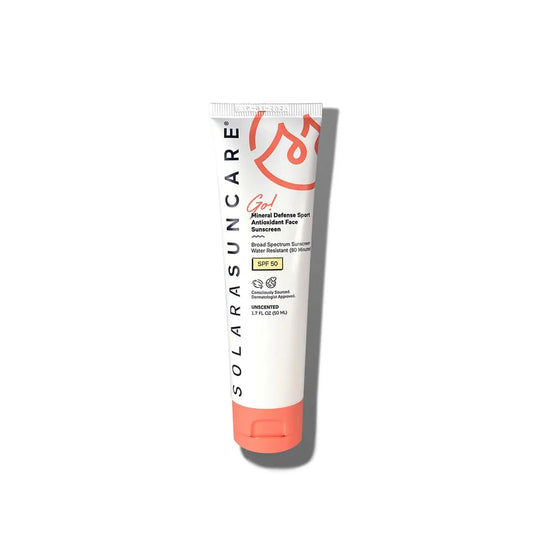 Solara Suncare Mineral Defense SPORT Face Sunscreen SPF 50 - EWG Verified, Vegan, Unscented, Water Resistant (1.7 fl oz | 50 ml)