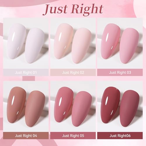 Born Pretty Nude Gel Nail Polish 6 Colors,Brown Beige Khaki Skin Tone Gel Polish Roasted Chestnuts Chocolate Burgundy Red Gel Polish Kit for Salon Manicure and Nail Art DIY at Home
