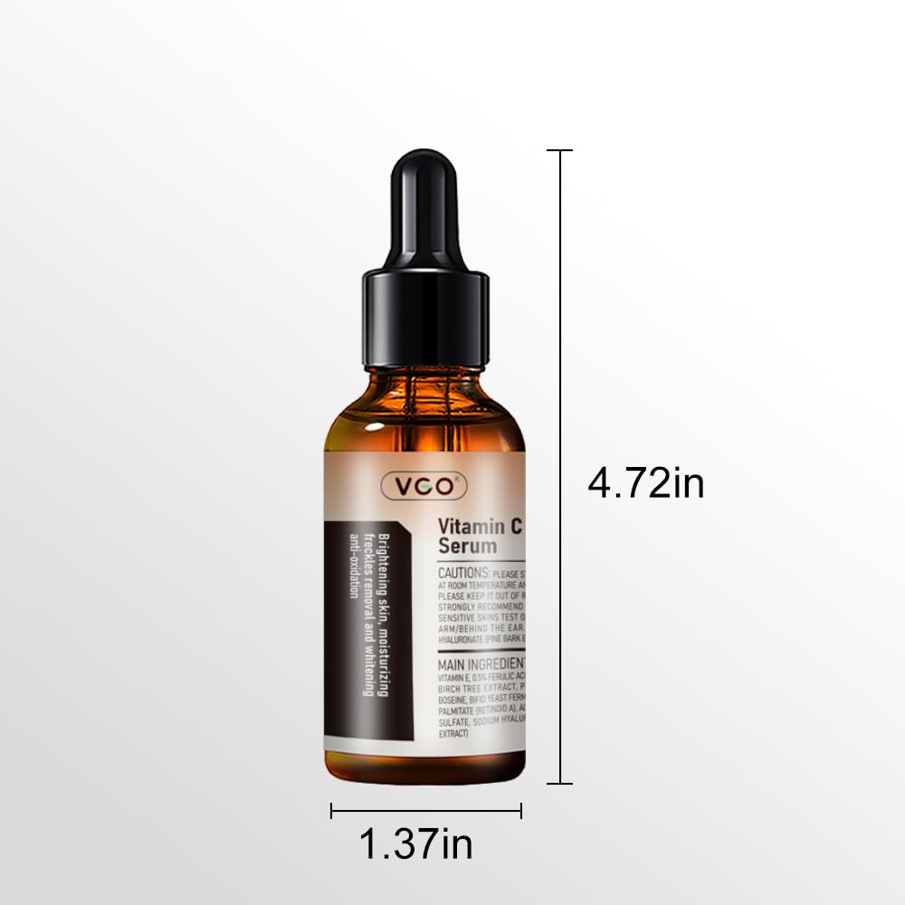 VGO Vitamin C Serum - Anti-Aging Hydration with Hyaluronic Acid & Vitamin E | 2.02oz / 60ml