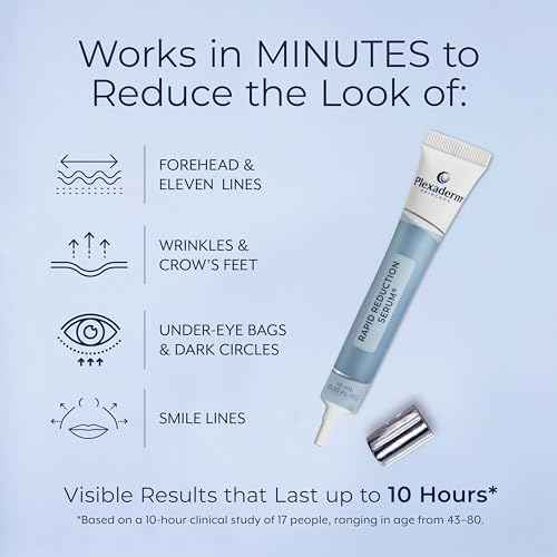 Plexaderm Rapid Reduction Eye Serum - Visibly Reduces Under-Eye Bags, Wrinkles, Dark Circles, Fine Lines & Crow's Feet Instantly, Anti Aging Wrinkle Remover for Face, Full Size Tube