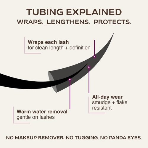 Ace High Tubing Mascara - Lengthening Formula with Peptide Lash Serum - Smudge-Proof, Sensitive Eye Safe, Glossy Jet Black