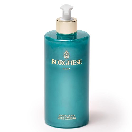 Borghese Bagno Di Vita Gentle Foaming Bath & Shower Gel - Hydrating Aromatherapy Body Wash with Thyme, Chamomile & Almond Oil