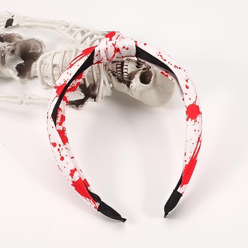 Ardorchid Spooky Headbands for Women Girls Halloween Horror Eyeball Blood Knot Headband Black White Skull Skeleton Ghost Hair Accessories Halloween Decoration