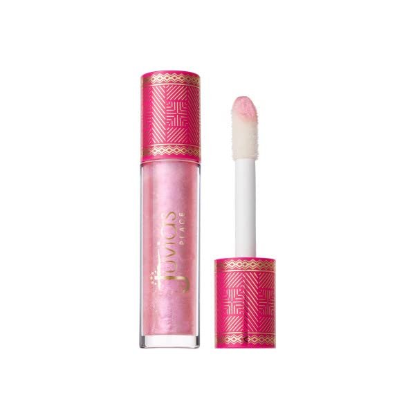 Juvia's Place Lip Gloss So Glazed - Clear, Pink Shimmer, 16 oz, Plump, Glides on Richly Glossy and Smooth, Long Lasting Non-Sticky Luscious High Shine