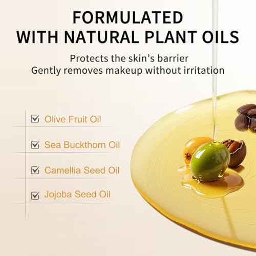 Makeup Remover Cleansing Balm - Waterproof Makeup Remover Balm with Sea Buckthorn Oil, Instantly Melts Waterproof Mascara & Long-Wear Makeup, No Residue