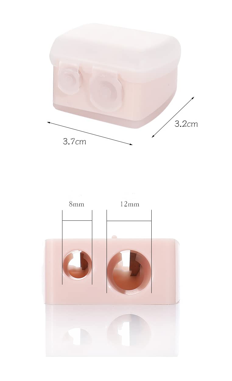 WOIWO 2PCS Double Hole Pencil Sharpener Makeup Pencil Eyebrow Pencil Eyeliner Pencil Planer Pencil Sharpener Makeup Aid Tool