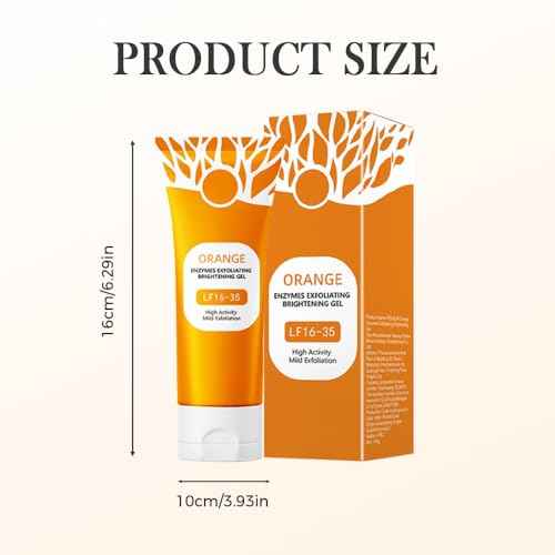 Orange Exfoliating Gel for Face and Body, 2026 Upgraded Deep Pore Orange Peeling Scrub, Cleaning Pores, Remove Blackheads Moisturize Cleansing, Facial Exfoliating Gel for All Skin (1PC, 3.52 Fl Oz)