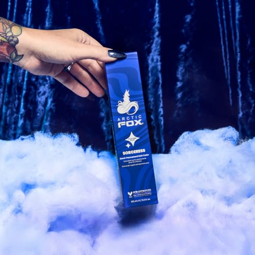 Arctic Fox Semi-Permanent Hair Dye, Vegan & Cruelty-Free, Conditioning, Ammonia-Free, Peroxide-Free, Vibrant Green Color, Space Cowgirl, Unisex, For Pre-Lightened Hair, 4 Fl Oz