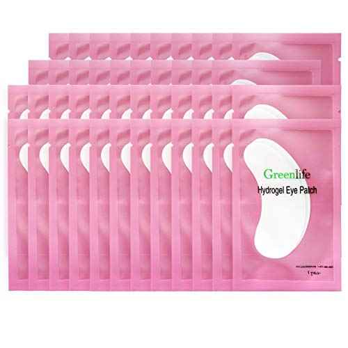 GreenLife 300 Pairs Eye Pads, 100% Naturel Eyelash Extension Under Eye Gel Pads patches kit Collagen with Aloe Vera Hydrogel Eye Patches set for Eyelash Extension Supplies Tools (50 150 300 Pairs)