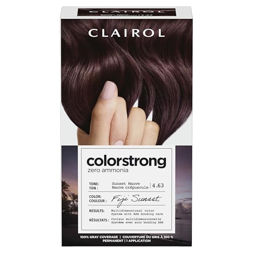 Clairol ColorStrong Permanent Hair Dye, Ammonia‑Free, PPD‑Free, 100% Gray Coverage with Bonding System, 6.3 Light Golden Brown - Cairo Hair Color, Pack of 1