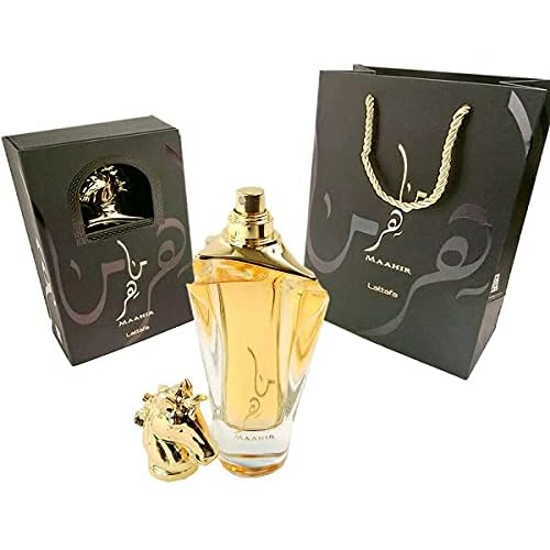 Lattafa Maahir for Unisex Eau de Parfum Spray, 3.4 Ounce / 100 ml