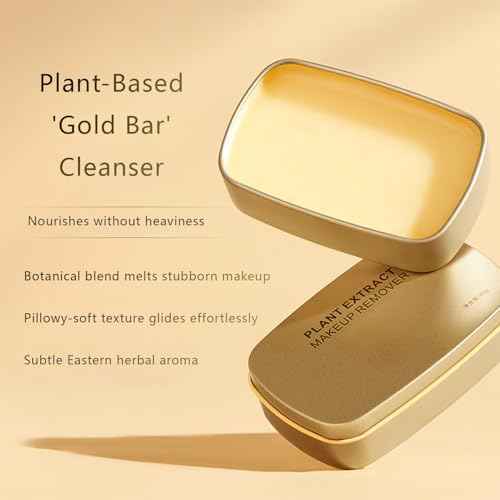 Cleansing Balm Makeup Remover - Vitamin E & Jojoba Oil Infused, Hydrating Facial Cleanser for All Skin Types, Gentle Yet Effective for Waterproof Makeup, 3oz (85g) with Magnetic Spatula