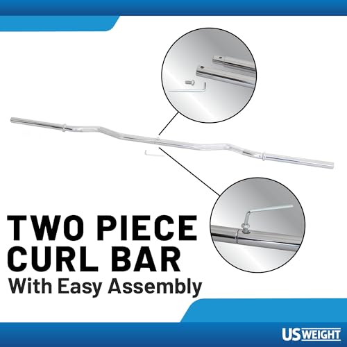 US Weight Weight Set for Home Gym - Barbell, Curl Bar or Multi-Use Options - Various Weight Options