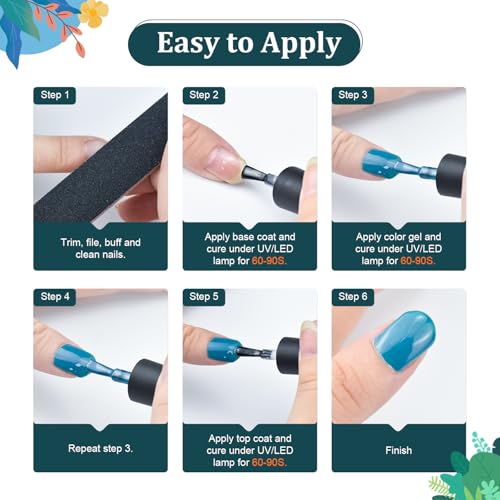 JODSONE Gel Nail Polish Kit with U V Light 32 Colors Gel Polish Set Soak Off Nail Kit Nail Art Salon or Home DIY Manicure Tools Gifts for Women