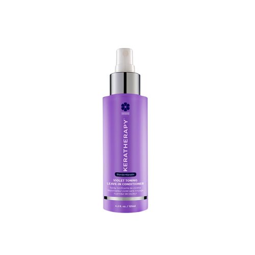 KERATHERAPY Keratin Infused Violet Toning Leave-In Protectant - Sulfate & Paraben Free for Blonde, Silver & Gray Hair | 3.7 fl. oz.