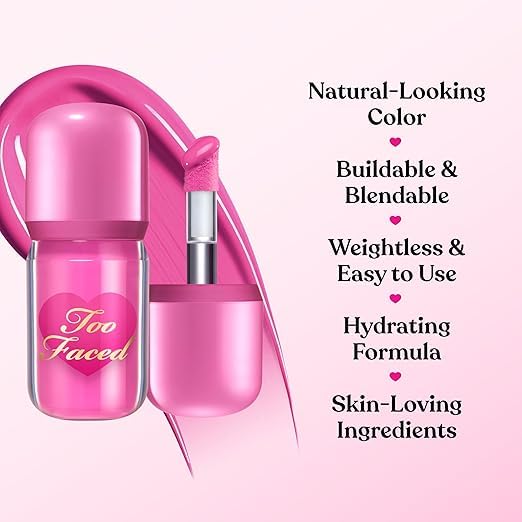 Too Faced Love Flush Blush - Glowing Liquid Blush for Luminous Color | Blendable & Versatile Finish